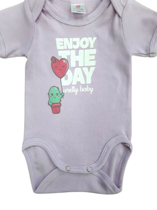 Pretty Baby Body pentru Bebeluși Mâneca scurta LILA