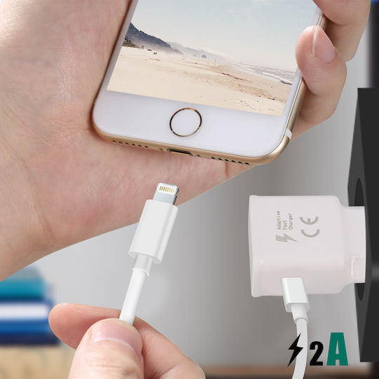 Usb-C към Lightning Micro-USB Usb-C Магнитен Заряден Кабел 2A Бял