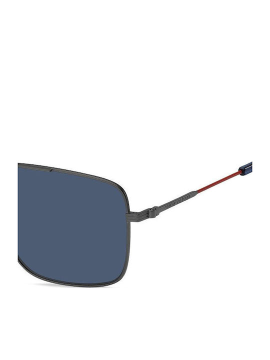 Tommy Hilfiger Herren Sonnenbrille mit Gray Metall Gestell und Blau Linse TH2110/S R80/KU