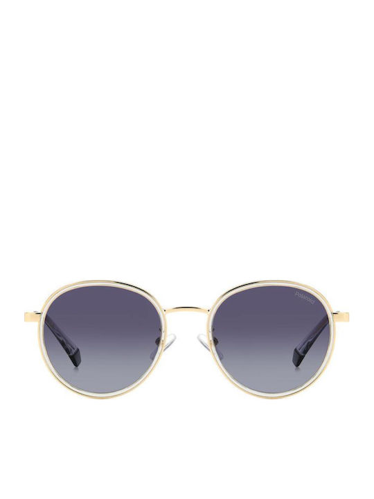 Polaroid Women's Sunglasses with Gold Metal Frame and Gray Gradient Lens PLD4173/G 2F7/WJ