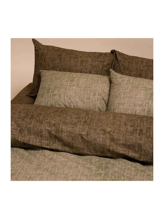 Melinen Sheet Sets Double 205x270cm. Amar Olive 4pcs