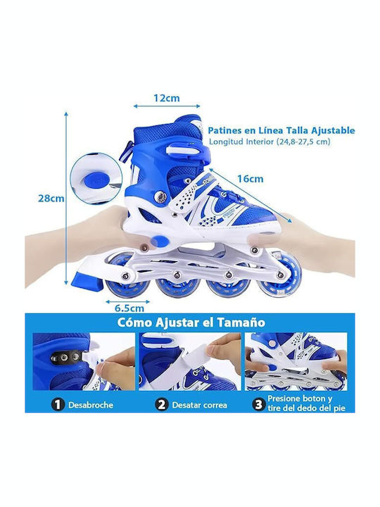 15789 Inline Einstellbar Rollers Blau Erwachsene/Kinder