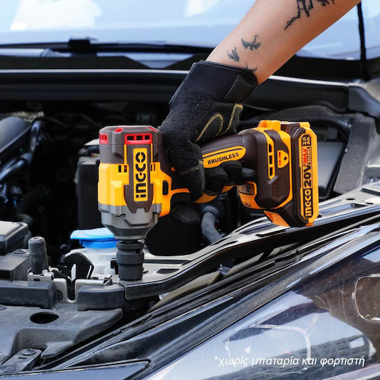Ingco CIWLI20401 Μπουλονόκλειδο Μπαταρίας 20V Solo με Υποδοχή 1/2"