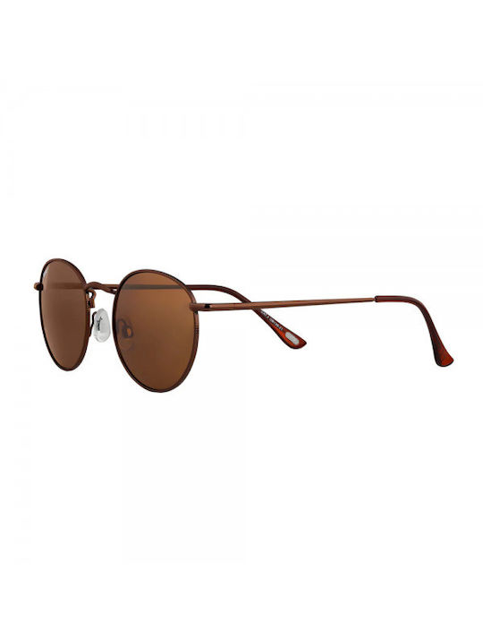 Zippo Sunglasses with Black Metal Frame and Brown Lens OB130-21