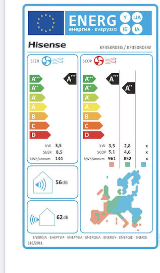 Energy Expert Климатици Инвертор 12000 BTU A+++ - А++ с Йонизатор и WiFi