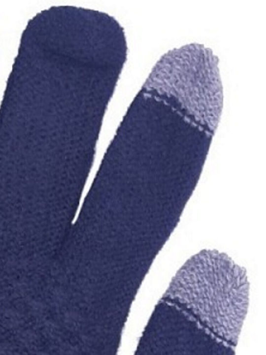 Unisex Knitted Touch Gloves Blue