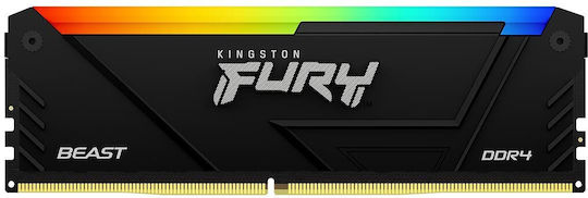 Kingston Fury Beast DDR4 32GB RAM με 4x8GB Modules και Ταχύτητα 3600 για Desktop