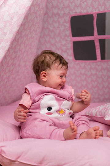 Baby Bliss Winter Sleeping Bag with Feet 2.5 Tog Penguin Pink