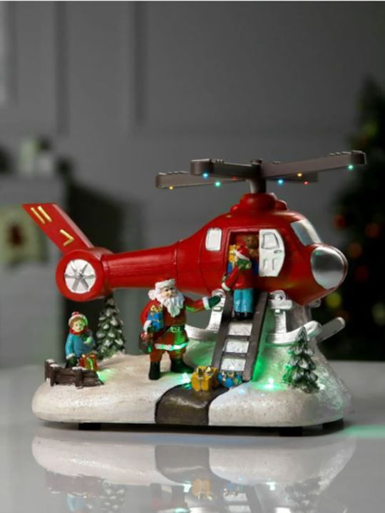 Christmas Snowball Illuminated with Santa Claus 22.5x14x27cm