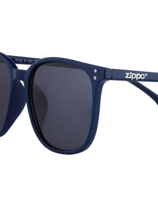 Zippo Men's Sunglasses with Blue Plastic Frame and Blue Lens OB204-7