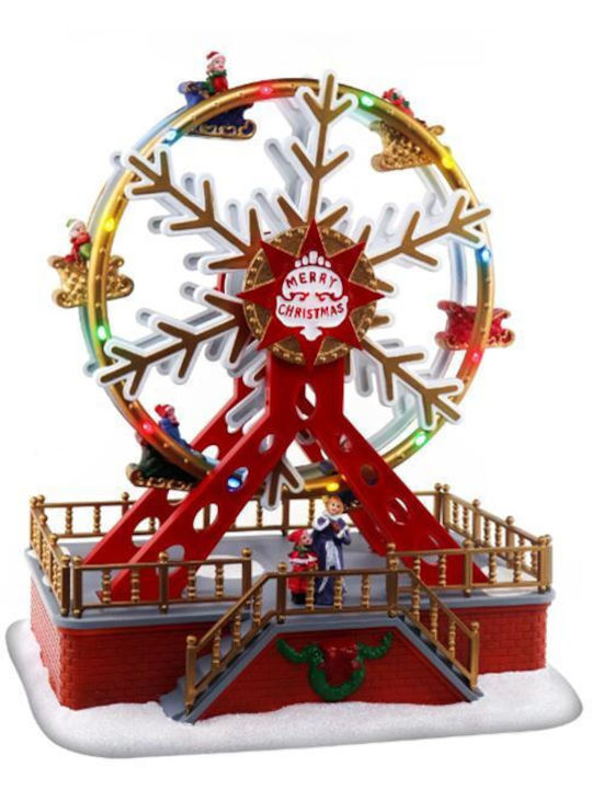 Christmas Illuminated Decorative Ferris Wheel with Battery 13x13x13cm.