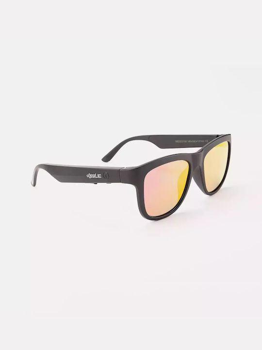 Cosselie Jam Unisex Sunglasses with Black Horn-Rimmed Frame and Red Mirror Lens 1802203104