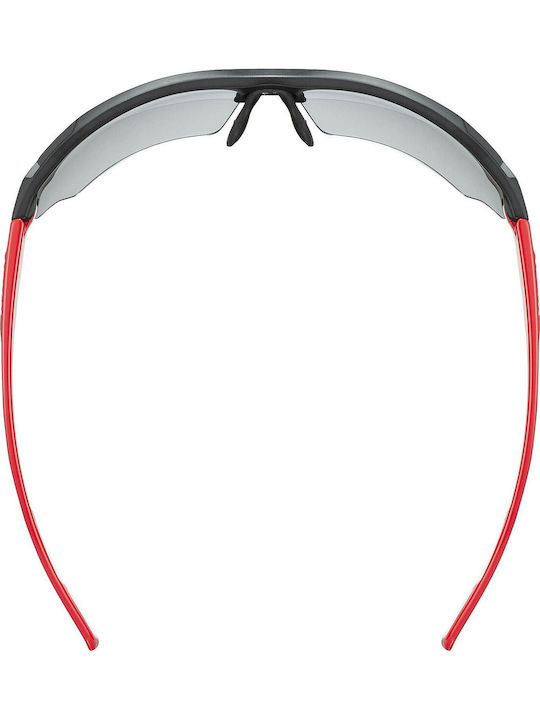 Uvex Sportstyle 802 Unisex Γυαλιά Ηλίου με Μαύρο Κοκκάλινο Σκελετό και Γκρι Φακό S5308722301