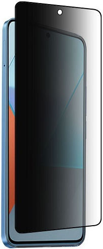 Privacy Full Face Tempered Glass Μαύρο (Redmi Note 13 Pro 4G / Poco M6 Pro 4G)