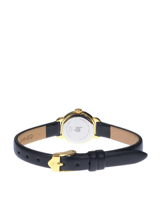 Lip Watches Henriette Γυναικείο Ρολόι Μπαταρίας με Μαύρο Δερμάτινο Λουράκι