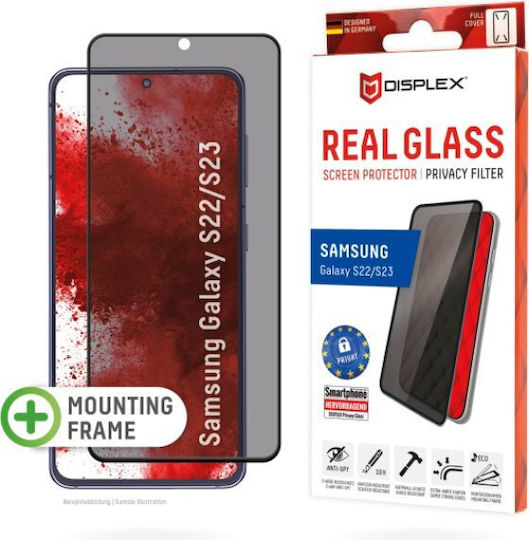 Displex Real Curved 3D Privacy Full Face Tempered Glass (S23)