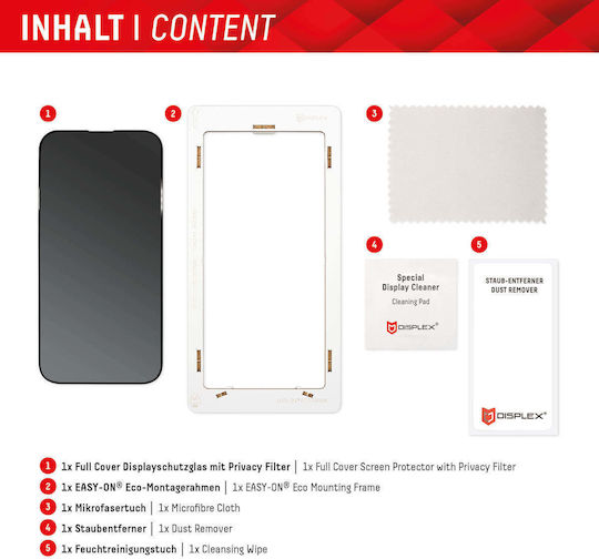 Displex Real Curved 3D Privacy Full Face Tempered Glass (S23)