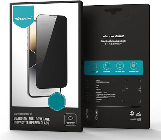 Nillkin Guardian 2.5D 0.33mm Full Face Tempered Glass Black (iPhone 15 Plus / 16 Plus)