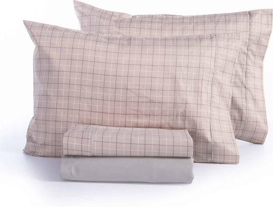 Nef-Nef Homeware Set Cearșafuri 240x270cm. Gren Bej 4buc