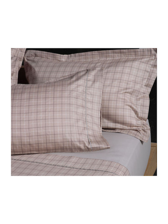 Nef-Nef Homeware Bettwäsche-Set Überdoppel 240x270cm. Gren Beige 4Stück
