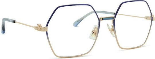 Etro Women's Metal Prescription Eyeglass Frame Blue 0025 KY2