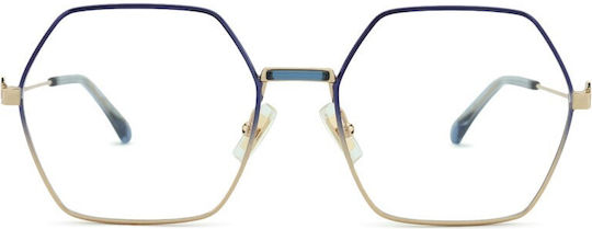 Etro Women's Metal Prescription Eyeglass Frame Blue 0025 KY2