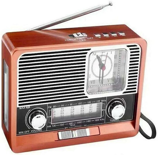 105716 Retro Rechargeable with Bluetooth and USB Red