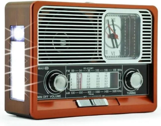 105716 Retro Rechargeable with Bluetooth and USB Red