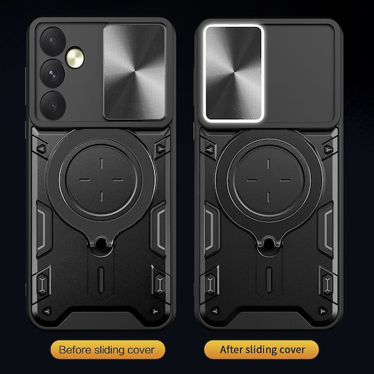 Techsuit Camguard Umschlag Rückseite Metallisch Schwarz (Motorola Edge 50)