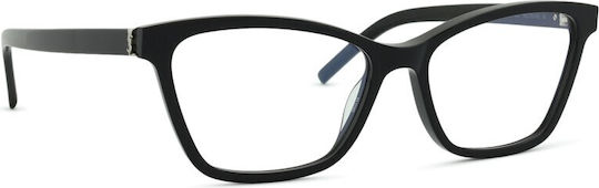 Ysl Γυναικείος Κοκκάλινος Σκελετός Γυαλιών Cat Eye Μαύρος SL M128 005