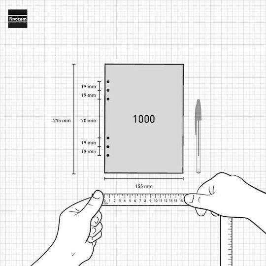 Finocam Daily Diary Refill 2025 15.5x21.5cm