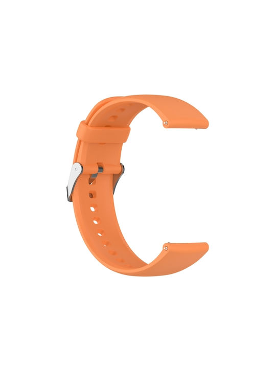 Huawei Watch 4 Watch 4 Pro Silver Buckle Silicone Stainless Steel Solid Color Watch Strap Orange