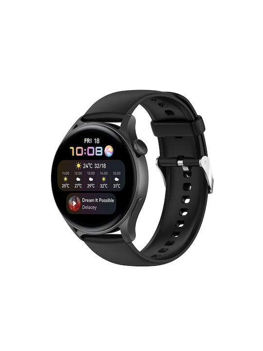 Curea Ceas Huawei Watch 4 Watch 4 Pro Monocromă Oțel Inoxidabil Silicon Negru