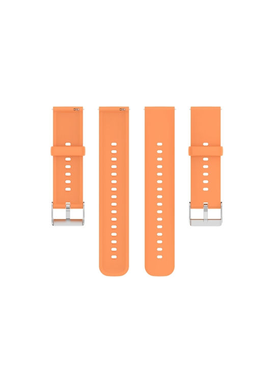 Huawei Watch 4 Watch 4 Pro Silver Buckle Silicone Stainless Steel Solid Color Watch Strap Orange