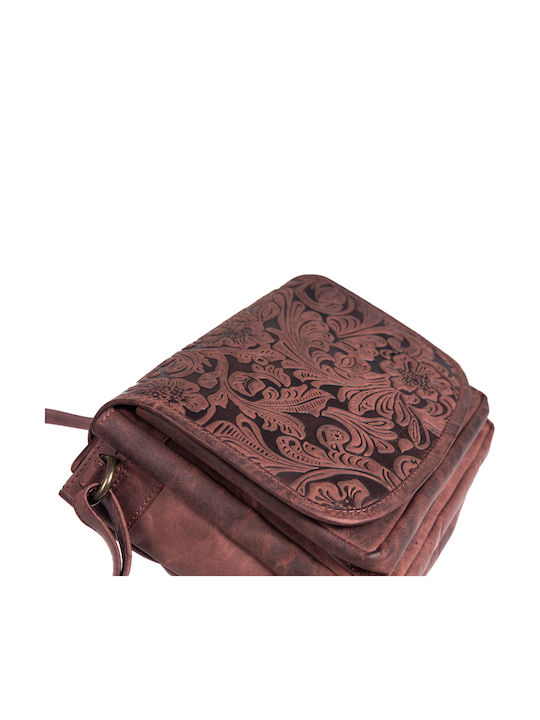 Leder Damentasche Schultertasche Braun