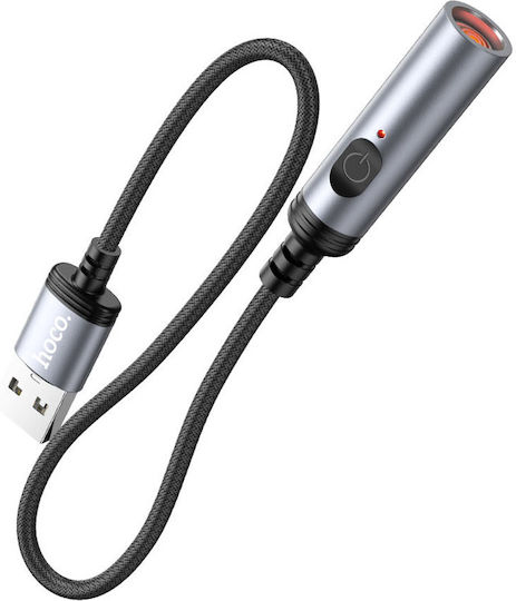 Αναπτήρας Καλώδιο Usb-a 35cm Αυτοκίνητο Powerbank Laptop Tablet Hoco Ua30 Μαύρο