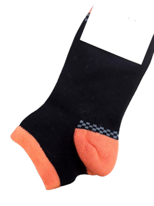 Dikissizdir Kids' Ankle Socks Black, Orange