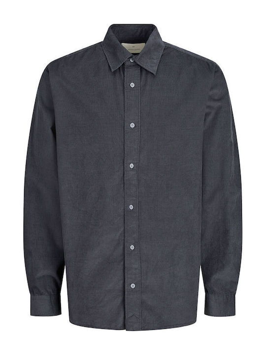 Long-sleeved Corduroy Shirt Black Oyster