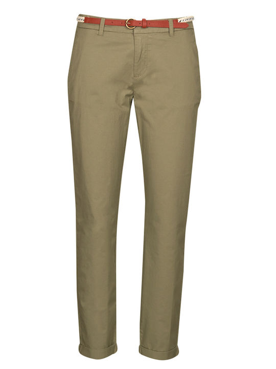 Damen Chino Hose Khaki