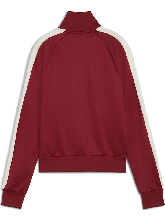 T7 Track Damen Sweatshirtjacke Kapuzen Rot