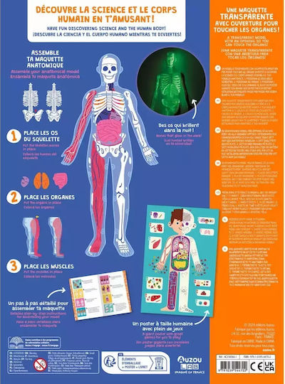 Auzou The Human Body STEM Educational Game Knowledge for 6+ years old Years Old
