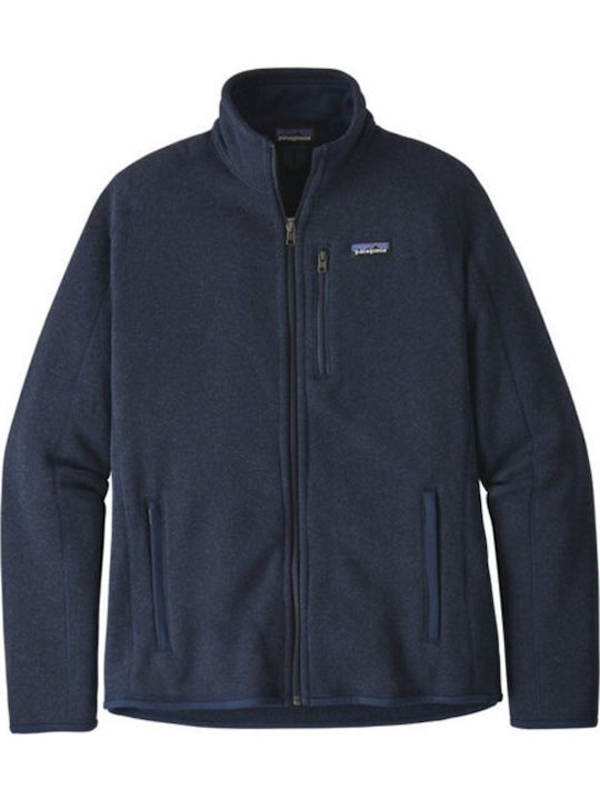 Men's Fleece Cardigan Navy Blue