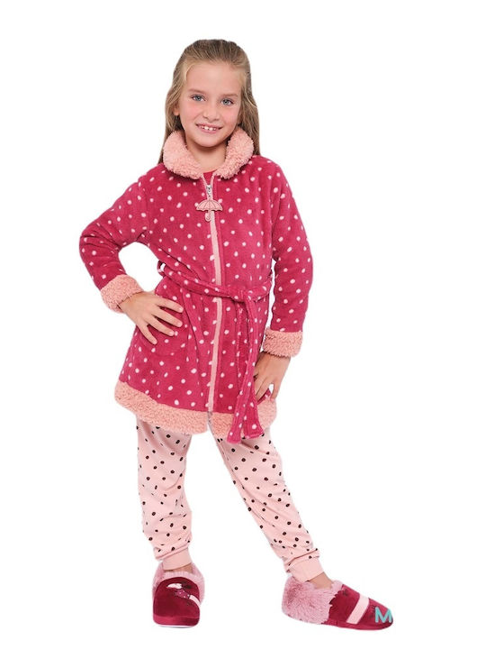 Muydemi Kinder Bademantel Winterlich Fleece Rot Muydemi Kinder Bademantel Winterlich Fleece Rot
