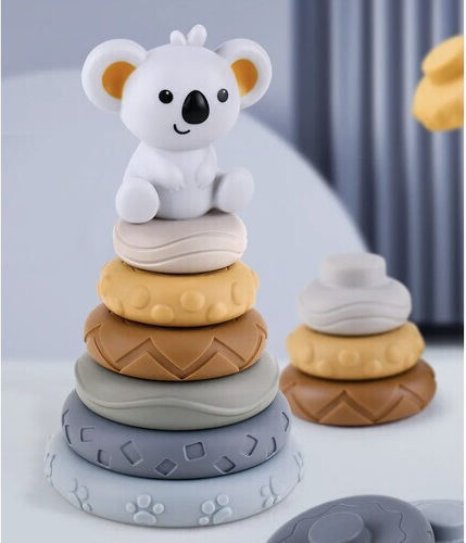Kruzzel Stacking Toy made of Wood with Sounds for 6++ Months (Various Designs/Assortments of Designs) 1pc
