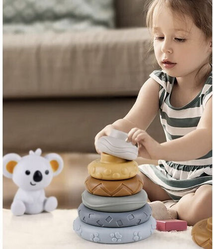 Kruzzel Stacking Toy made of Wood with Sounds for 6++ Months (Various Designs/Assortments of Designs) 1pc