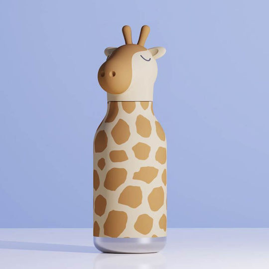 Asobu Kids Water Bottle Thermos Stainless Steel with Straw Bestie Giraffe 460ml