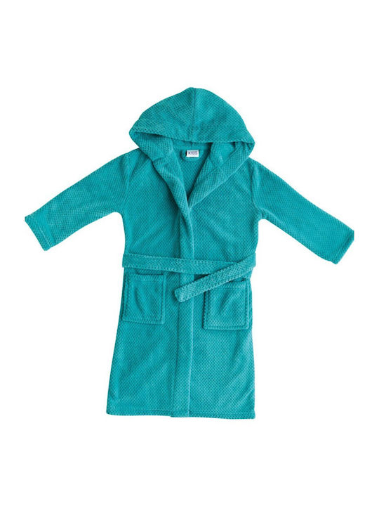 Kentia Kids Hooded Bathrobe Petrol