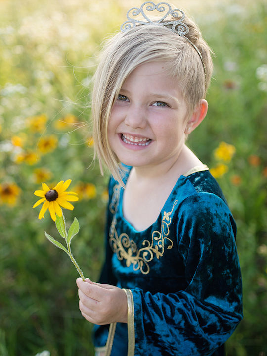 Kids Carnival Costume Queen Guinevere turquoise