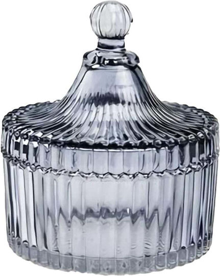 Large Candy Jar Pufo Style Made Glass Lid 16 Cm