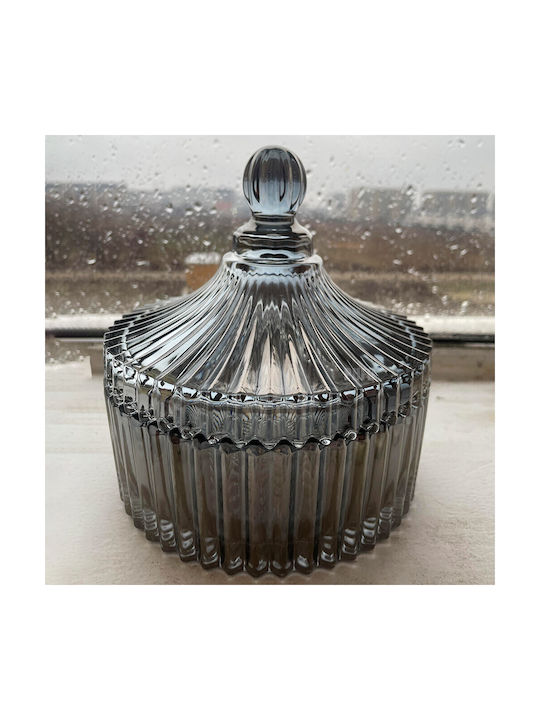 Large Candy Jar Pufo Style Made Glass Lid 16 Cm